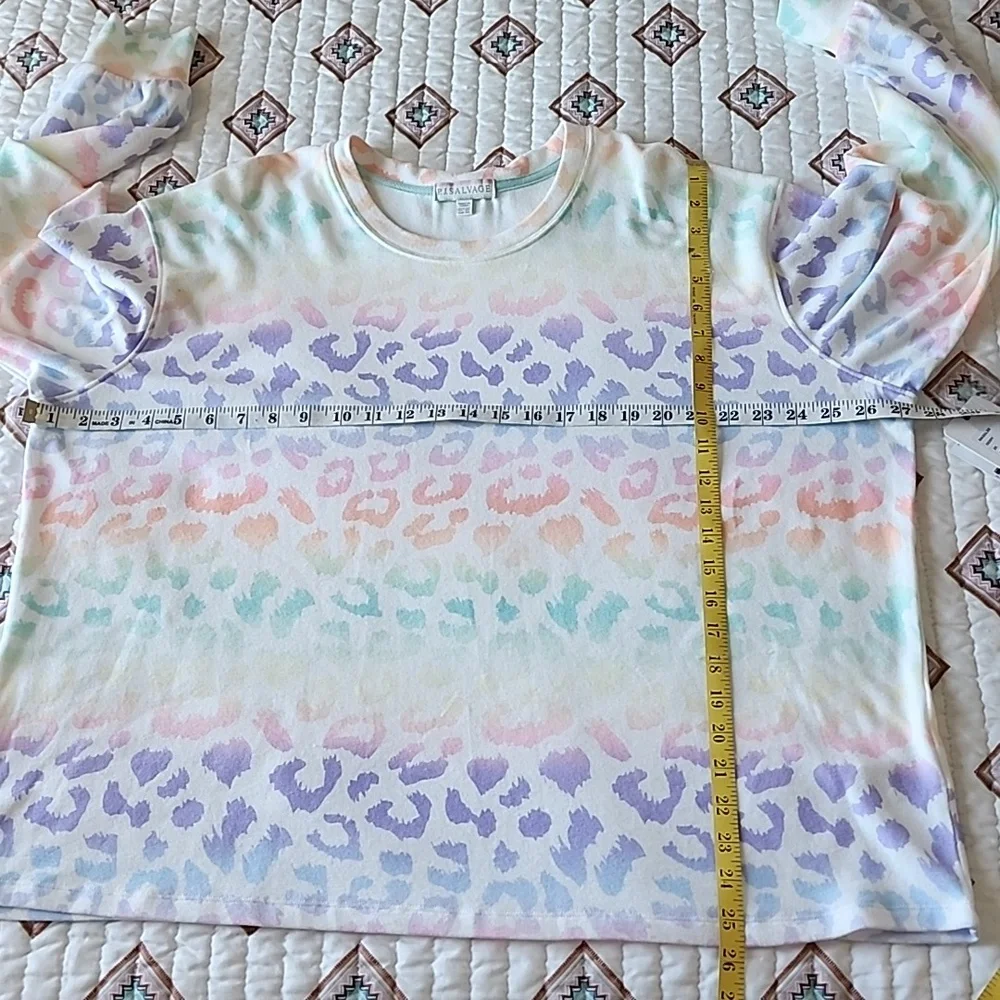 PJ Salvage Women's Loungewear Gradient Good Vibes Long Sleeve Top - Picture 11 of 14
